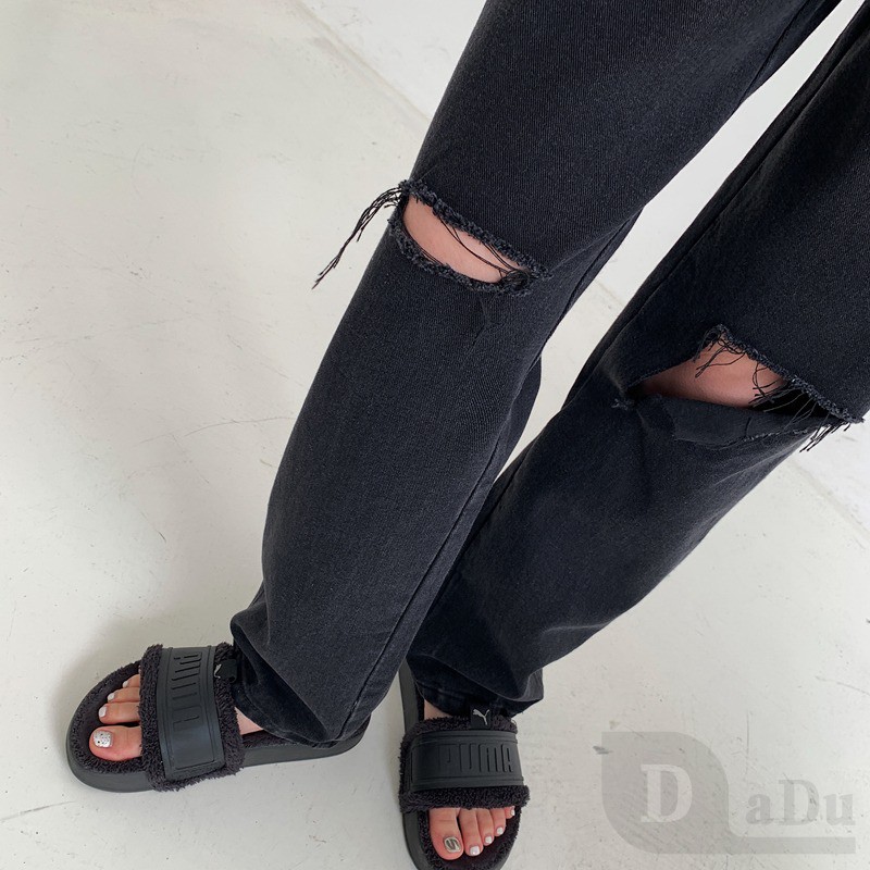 Ảnh Daduhey Quần jeans dáng dài phối vết rách cá tính thời trang cho nữ 3