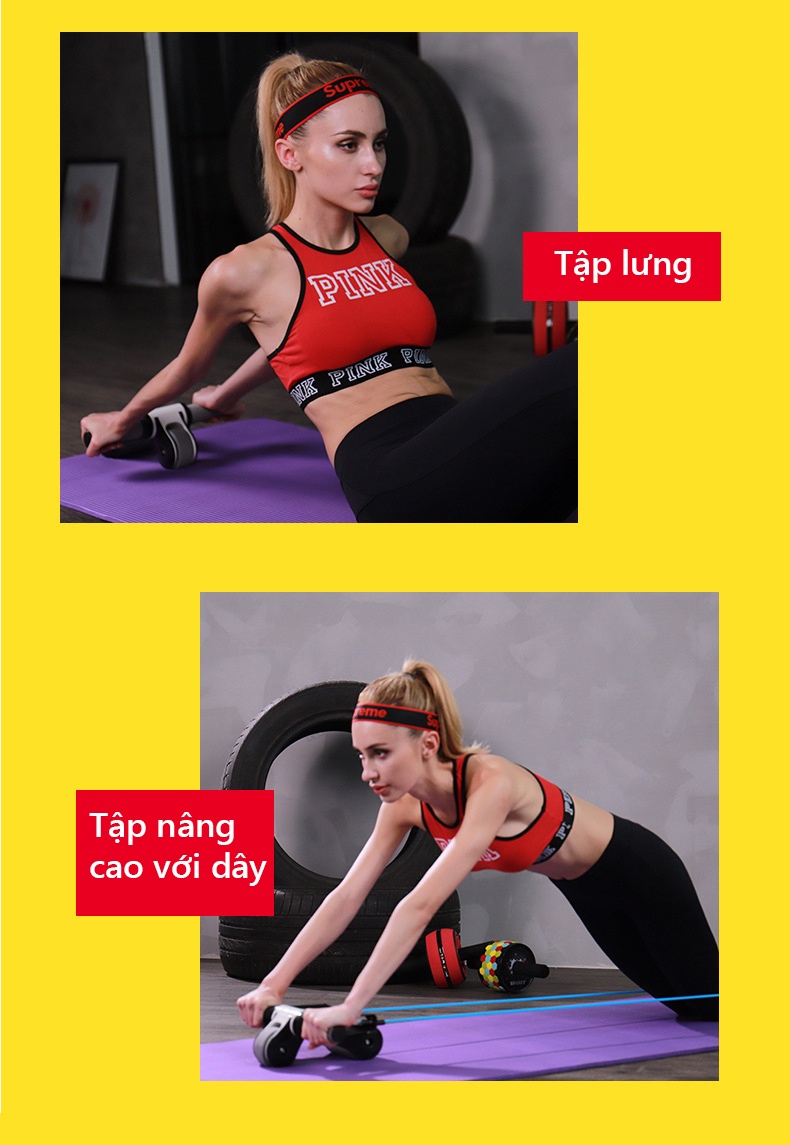 Mô tả Con Lăn Tập Cơ Bụng Bảo Hành 12 Tháng Bánh Lăn Tập Cơ Bụng Chắc Chắn Chống Trượt Tải Trọng 150kg Cleacco CLX BORO SPORT - 9