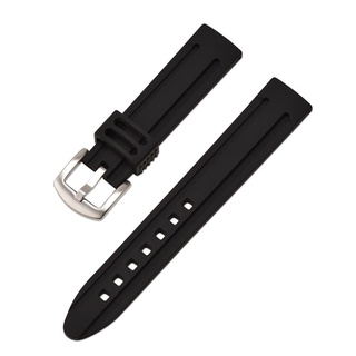 Dây Đeo Đồng Hồ Thể Thao Bằng Cao Su Silicon Mềm Chống Thấm Nước Dài 18/20/22/24mm