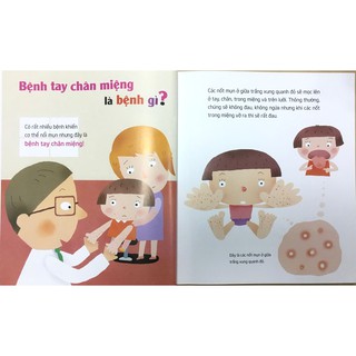 Sách Ehon Nhật Bản Các bệnh thường gặp tập 5: Bệnh tay chân miệng – Bệnh liên cầu khuẩn là gì?