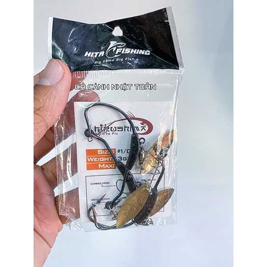 LƯỠI CÂU CÁ MÓC MỒI GIẢ, NHÁI THẬT, CÁ MỀM HITA FISHING (1 LƯỠI)