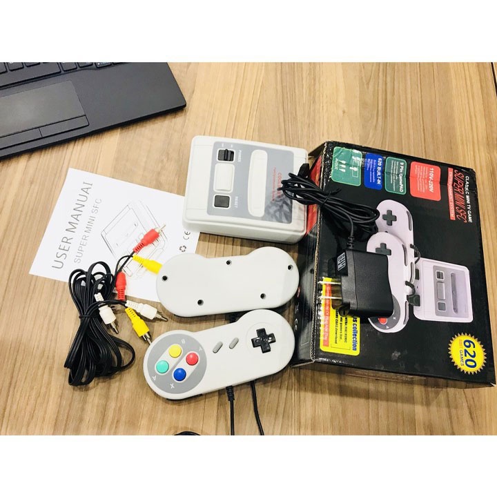 Máy chơi game 2 người chơi only one- HD GAME 620 game, kết nối TV, đồ họa  3D phiên bản SNES Mini SFC Retro Game cầm tay 4 nút cao cấp- BẢO