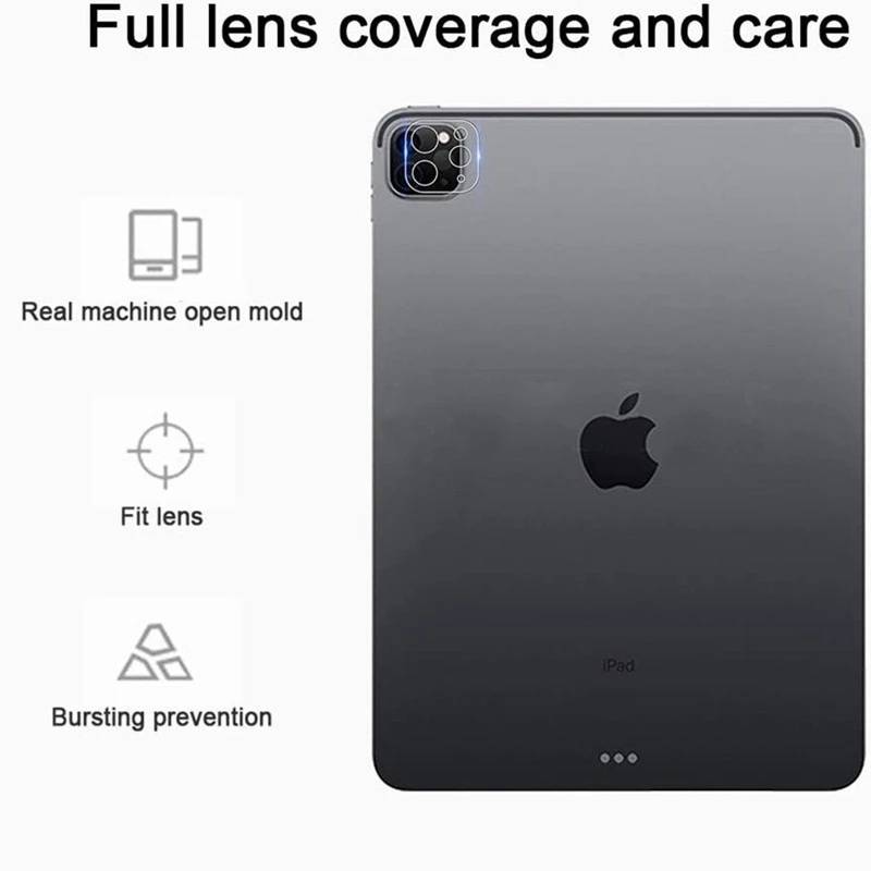 Dành Cho iPad Pro 11 / 12.9 2021 Kính Cường Lực Bảo Vệ Màn Hình Phim Bảo Vệ Cho Apple iPad Pro 12.9 Kính A2228 A2231 A2229 A2233 Mặt Sau Ống Kính Máy Ảnh Kính