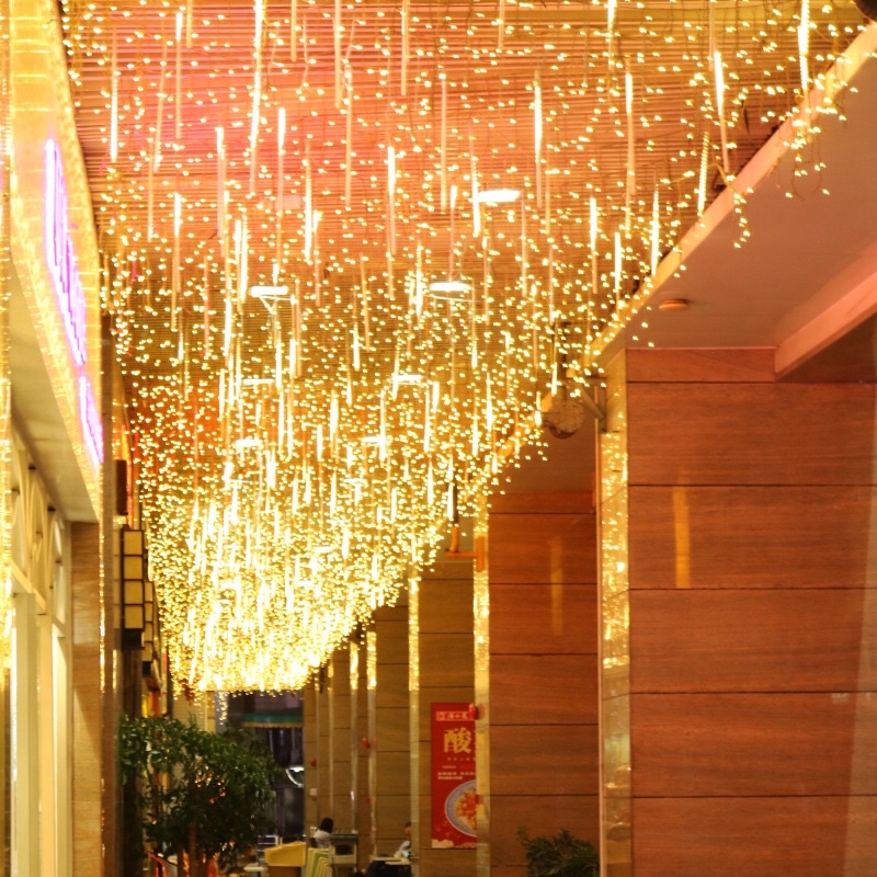 Đèn rèm 12 mét x0,6 mét luôn sáng điểm bóng nháy Huydecor ,Đèn Led rèm ...