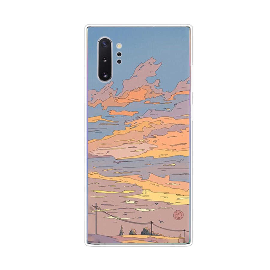 Ốp Điện Thoại TPU Dẻo In Họa Tiết Độc Đáo Thời Trang Cho Samsung Galaxy note 9 10 plus
