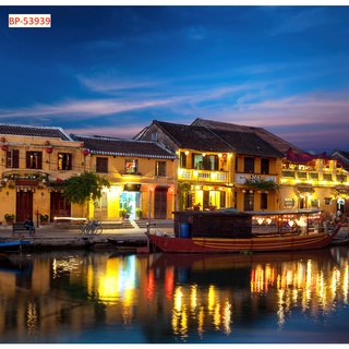 Tranh dán tường Việt Nam 3D HỘI AN thơ mộng, yên bình