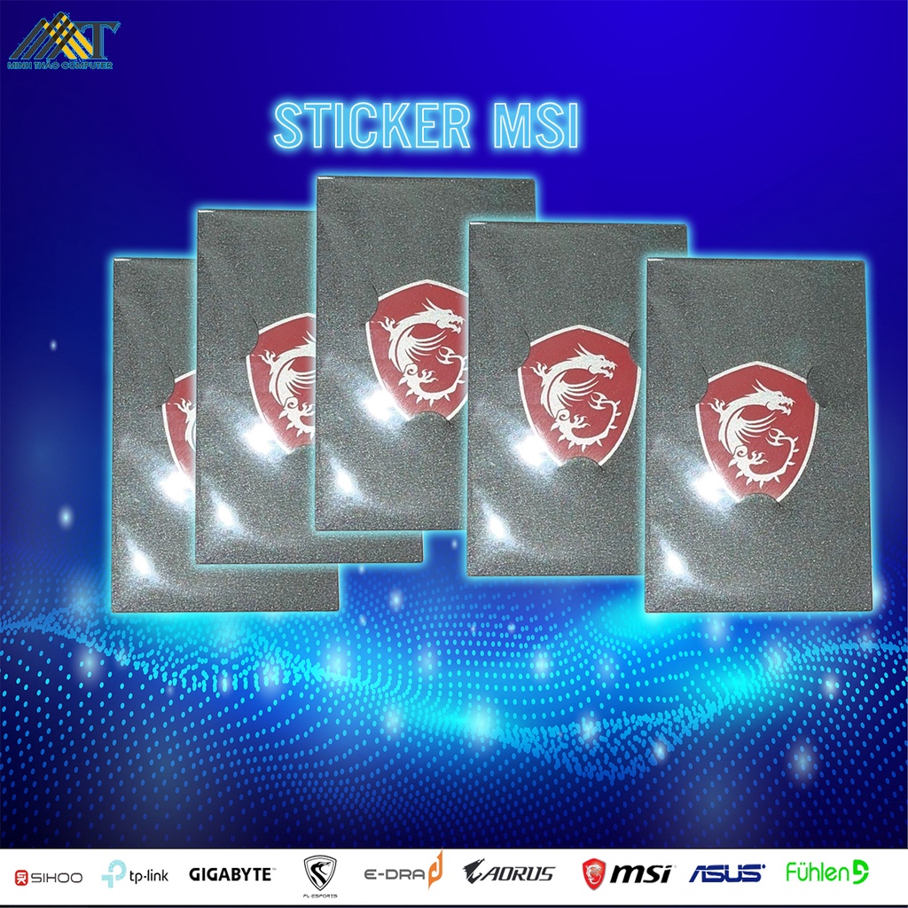 LOGO , STICKER MSI logo decal laptop ,Sticker hình dán decal logo MSI