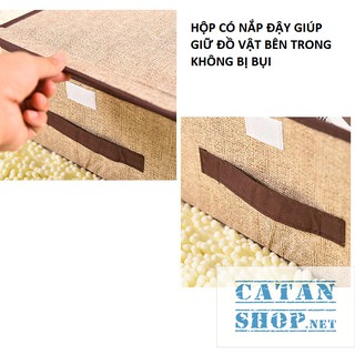 Combo 2 Hộp vải đựng vật dụng xếp gọn, hộp đựng đồ gia đình gấp gọn siêu tiện dụng, tiết kiệm diện tích GD249
