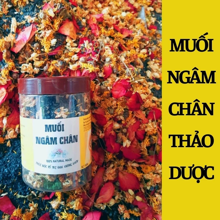 Muối ngâm chân thảo dược hỗ trợ ngủ ngon, chăm sóc đôi chân , thảo mộc ngâm chân thải độc (dùng được 20-30 lần)