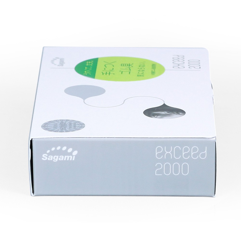 Ảnh Combo 2 hộp bao cao su Sagami Exceed 2000 thiết kế 3D một lần thắt hộp 12 chiếc 3