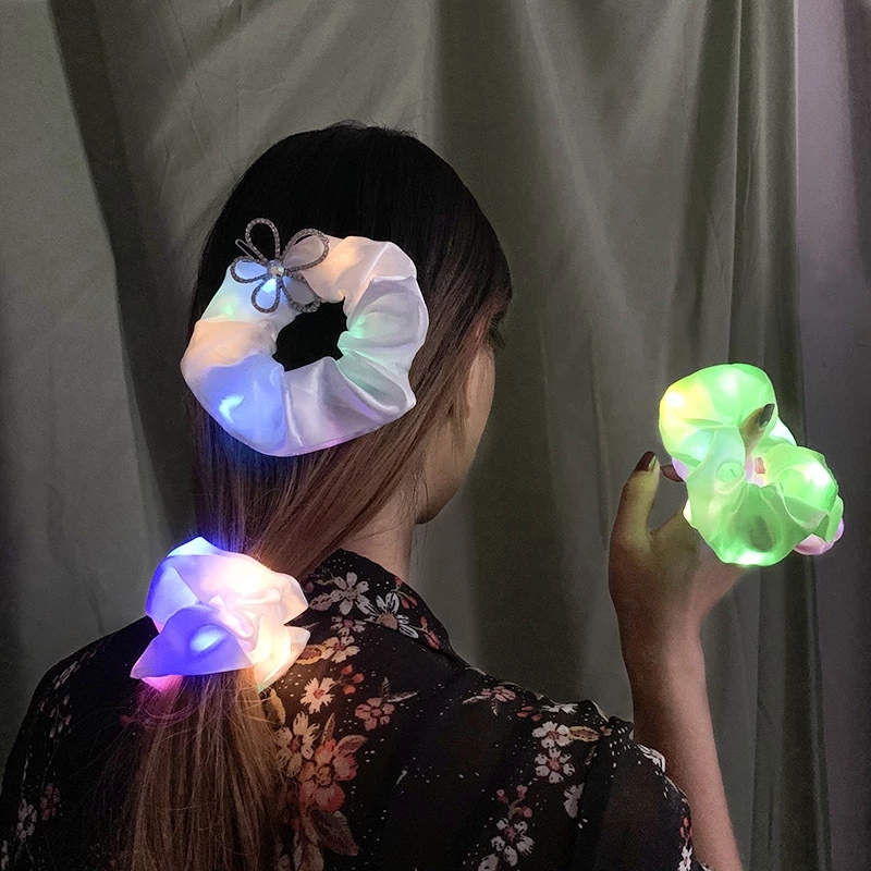 Dây Buộc Tóc Gắn Đèn Led Phát Sáng Độc Đáo Thời Trang