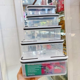 5 Hộp nhựa thực phẩm , Set 5 hộp  đựng thức ăn bảo quản  tủ lạnh