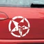 JUIC 13x13cm Nhãn dán ô tô Cool Auto Phản quang Skull Pentagram