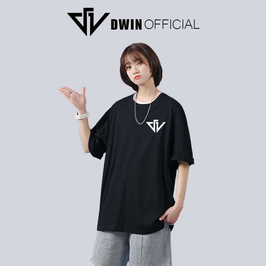 Mô tả Áo thun Dwin official thời trang basic tee phông trơn nam nữ tay lỡ oversize form rộng - 4