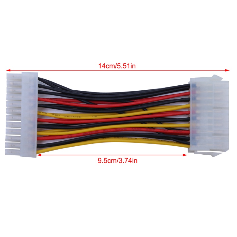 1 Dây Cáp Chuyển Đổi Nguồn Điện ATX 20-Pin Sang 24-Pin Cho Laptop PC