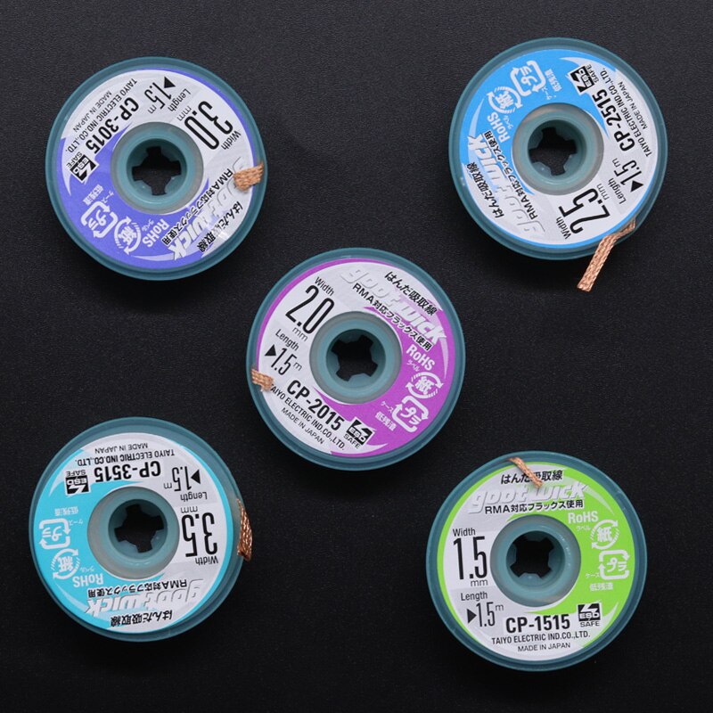 1.5mm / 2.0MM / 2.5MM / 3.0MM / 3.5MM Goot Wick Hàn Phụ Kiện Dây Đồng Deoldering Wick BGA Hàn Tẩy