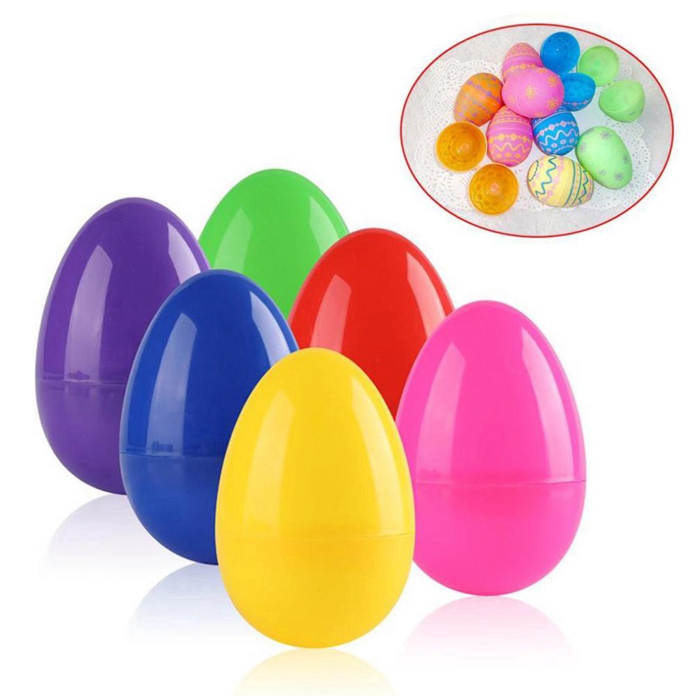 Set 6 Trứng phục sinh, trứng rỗng bằng nhựa (1176TPS)