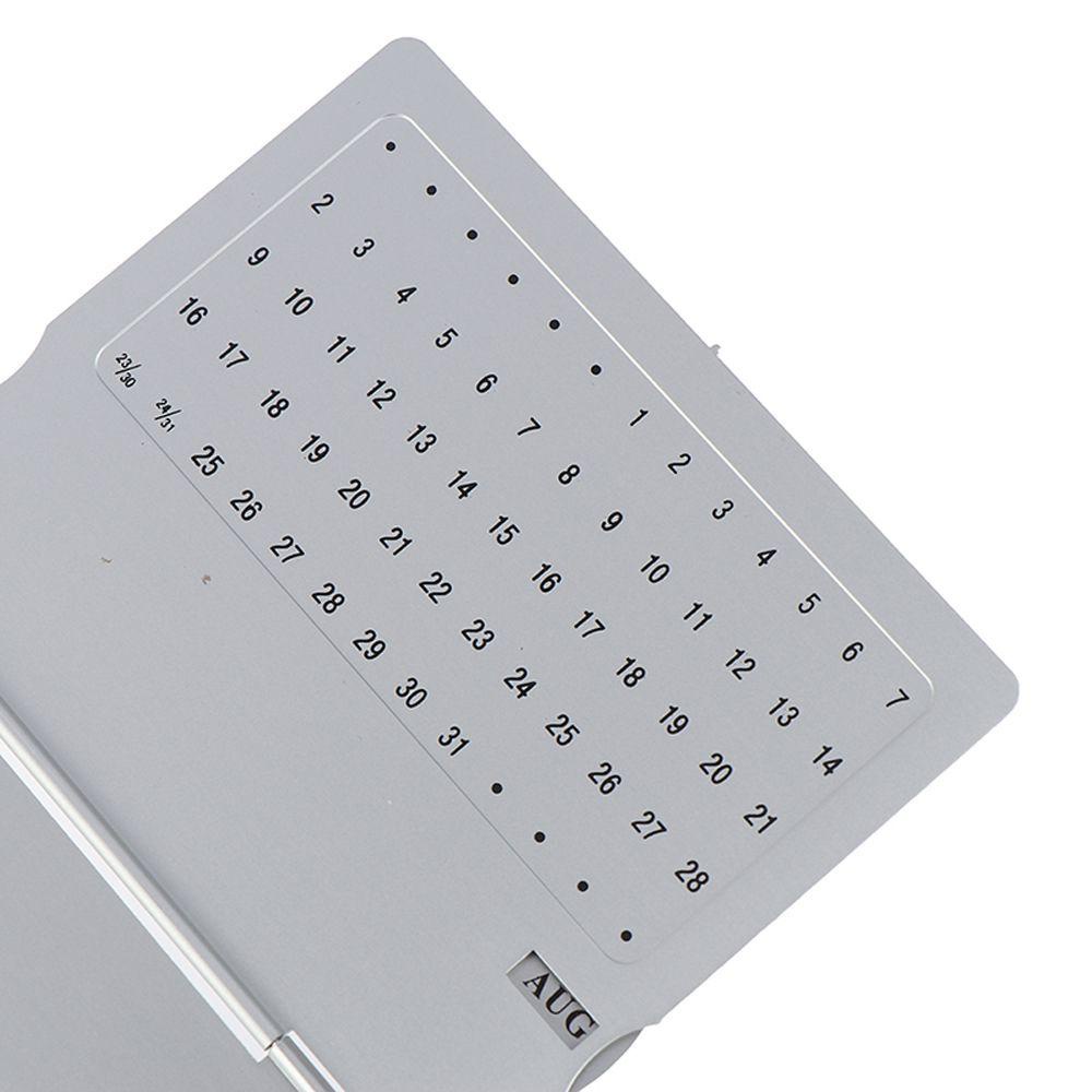 JSJJING Lịch 100 Năm Bền Hợp Kim Nhôm Siêu Độc Đáo Vật Dụng Văn Phòng Tiếng Anh Cho Gia Đình Lịch Vạn Niên