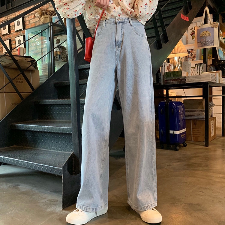 Ảnh Daduhey Quần Jeans Nữ Lưng Cao Ống Rộng Palazo 3