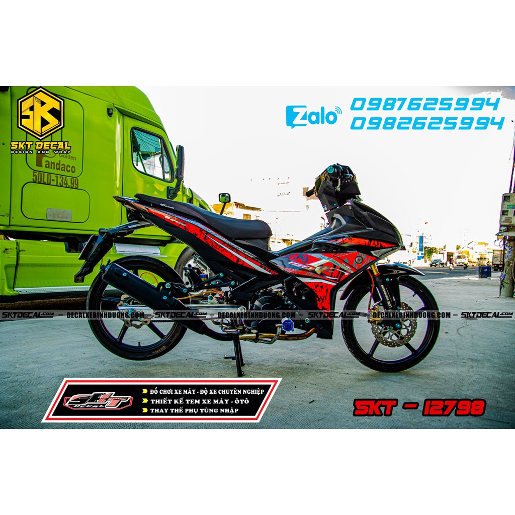 tem rời exciter 150 đen đỏ lc decal mccal | Shopee Việt Nam