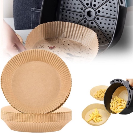 Set 100 miếng giấy lót chống dính dùng 1 lần cho nồi chiên không dầu