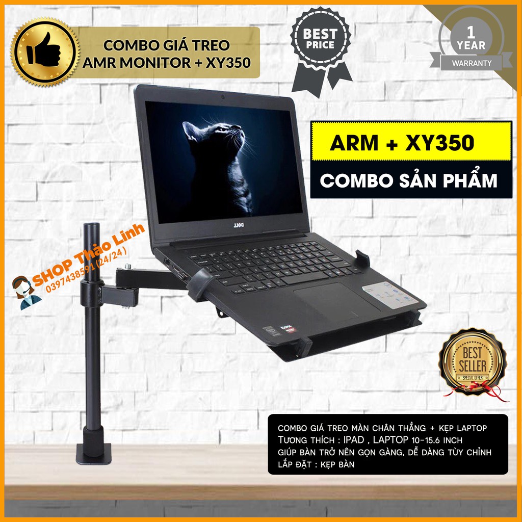 [THEO DÕI SHOP để nhận COUPON 20] Giá Treo Laptop Kẹp Laptop kết hợp