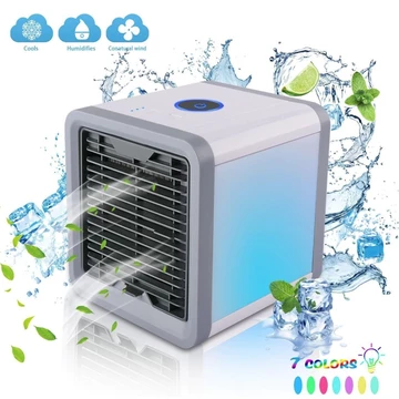 Quạt nước đá mini mát lạnh máy lạnh mini có đèn siêu phẩm mùa nóng tặng kèm dây nguồn sử dụng ngay