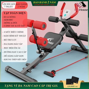 Ghế tập gym đa năng kết hợp tạ tay, ghế tập cơ bụng, ghế tập thể hình có thể gấp gọn khung thép siêu bền bảo hành 2 năm