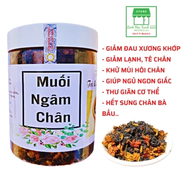 Muối ngâm chân thảo dược, muối ngâm khử mùi hôi chân giúp thải độc tố, giảm đau xương khớp - 500gr