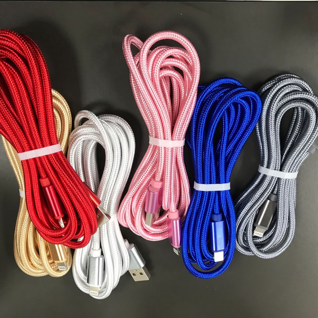 Dây nạp iphone OPPO Samsung Type C Micro USB cấp dài 1m, Cáp sạc nhanh sạt cho các dòng ipad và củ cốc xạc 2.4A
