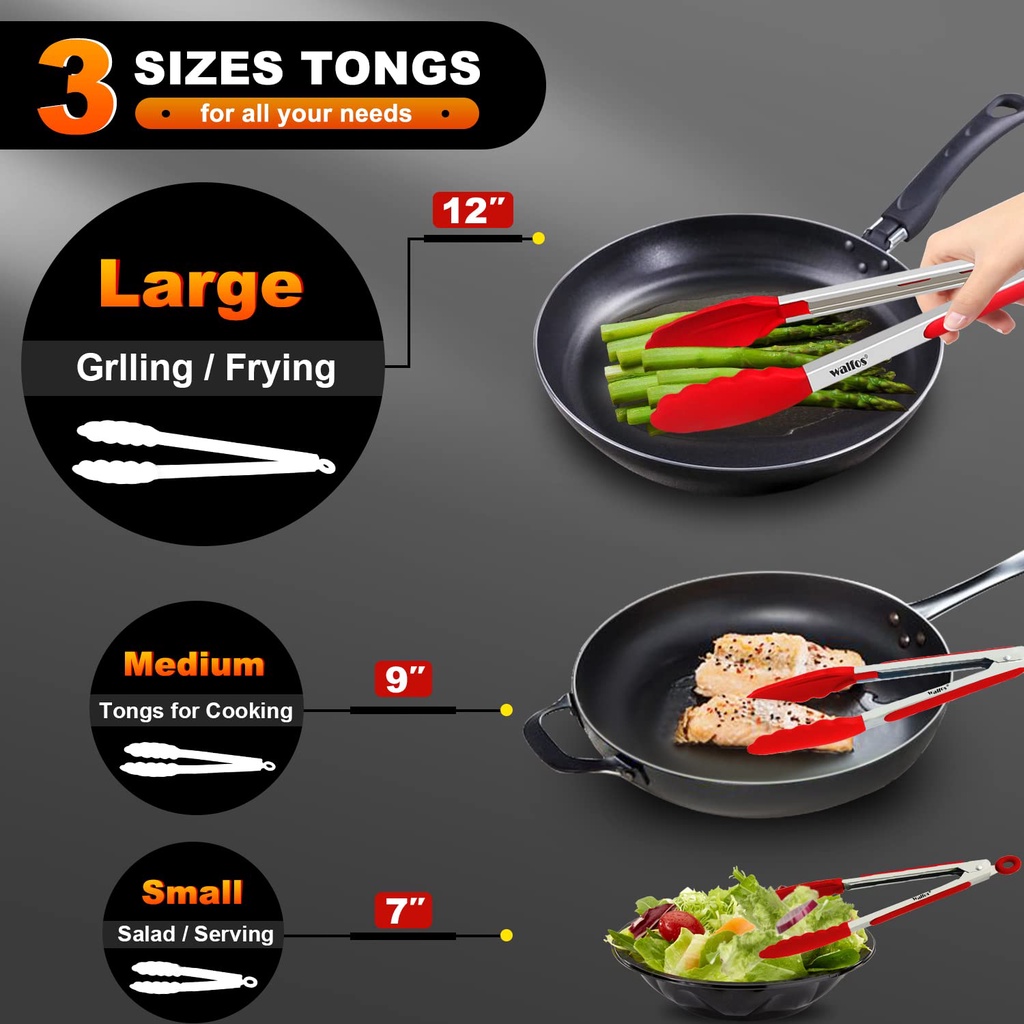 Ảnh Kẹp silicone thực phẩm bằng thép không gỉ Walfos 3