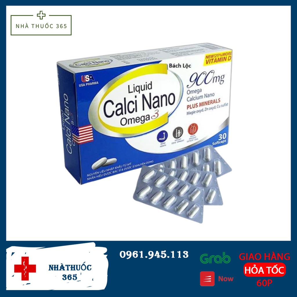 VI N U NG CANXI NANO OMEGA 3 D NH CHO NG I C N B SUNG CANXI