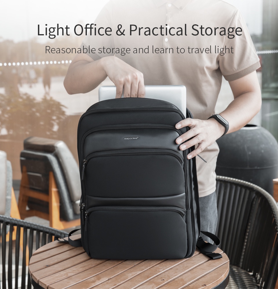 Mô tả 【Local Delivery】Ba lô TIGERNU 9121 đựng máy tính xách tay 15.6‘’ 17‘’ siêu nhẹ mở rộng được tiện lợi - 2