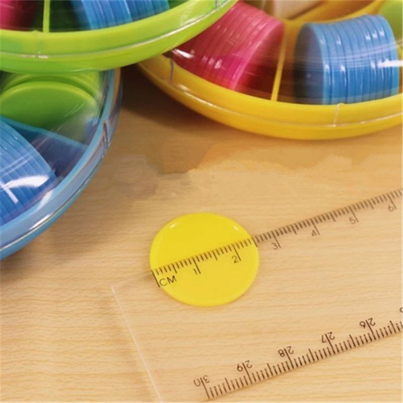 100Pcs Counters Counting Chips Plastic Markers 25 mm Mixed Colors for Bingo Chip