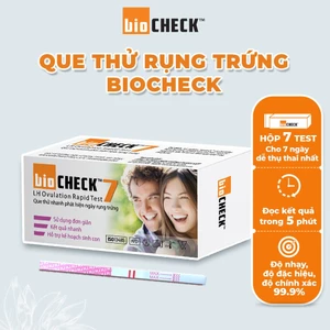 Que Thử Rụng Trứng Biocheck Hộp 7 Que Hỗ Trợ Kế Hoạch Sinh Con, Cho Ra Kết Nhanh