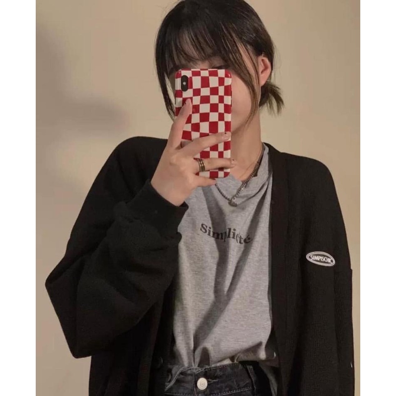 Áo Khoác Cardigan mỏng chất liệu vải tổ ong sang trọng logo sc trước ngực form dáng Hàn Quốc.