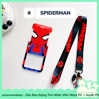 Dây Móc Bao Đựng Thẻ Nhân Viên Nhựa PC + Acrylic Phong Cách Siêu Anh Hùng Superheroes MarvDC