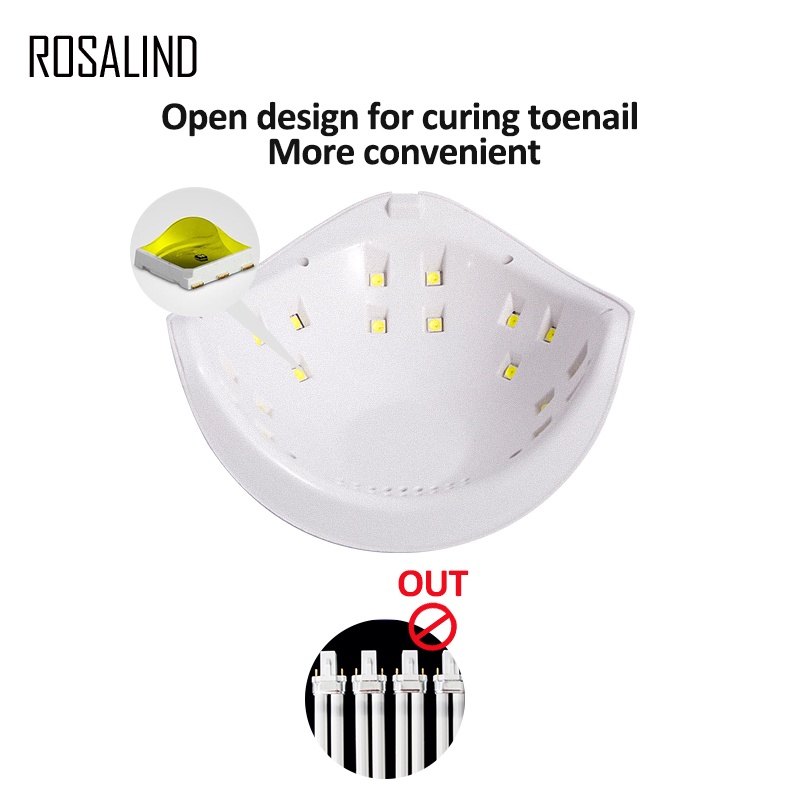 Ảnh Đèn móng tay ROSALIND18 Bóng đèn LED 36W UV / LED để khoe ngón tay quyến rũ 3