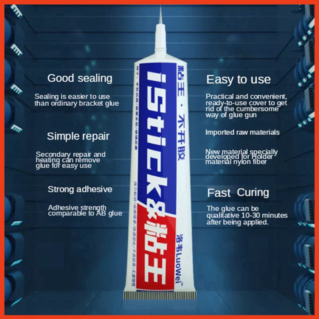 Keo dán cố định màn hình, nắp lưng, khung viền điện thoại LUOWEI ISTICK 50ml