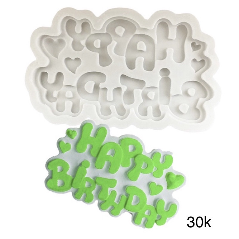 Khuôn chữ Happy Birthday
