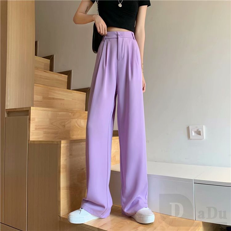 Ảnh Daduhey Quần Dài Ống Rộng Lưng Cao 3 Màu Lựa Chọn Cho Nữ 2