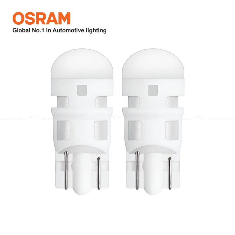 Combo 2 Bóng Đèn Led Chân Ghim Nhỏ OSRAM Standard T10 W5W 12V Màu Trắng Cool