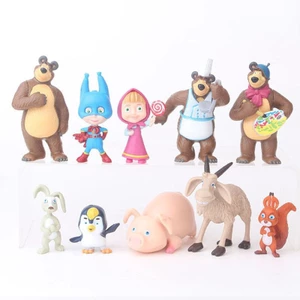 10 Chiếc Masha Và Gấu Nhân Vật Hành Động Búp Bê Dễ Thương Bánh Topper Chơi Bộ Đồ Chơi