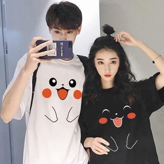 Áo đôi nam nữ, áo thun cặp cổ tròn in hình dễ thương không bong tróc-PINK