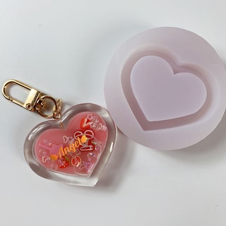 Khuôn Silicone Hình Trái Tim / Bướm Phối Cát Chảy Làm Trang Sức Thủ Công DIY