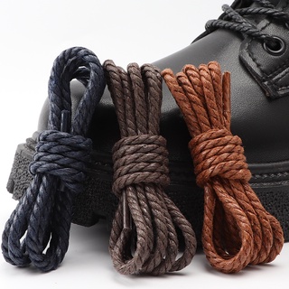 1 Cặp Dây Giày Bốt Martin Bằng Cotton Và Da Dạng Xoắn Chống Thấm Nước Tiện Dụng