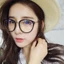 Gọng kính cận thời trang nữ mắt kính tròn không độ chống ánh sáng xanh và tia UV thay được tròng cận 019