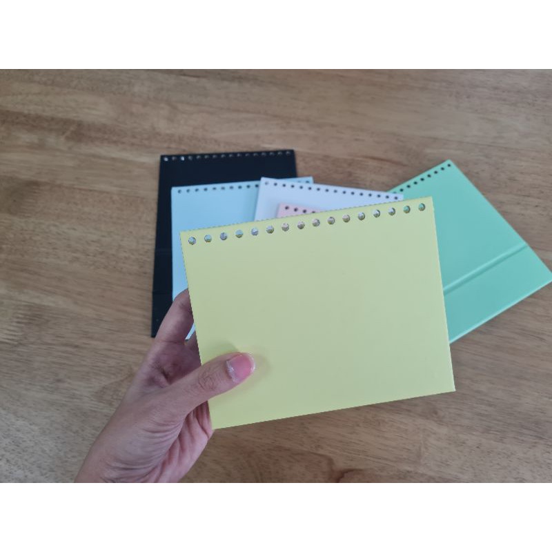 Đế lịch ngang mini 14x11cm nhiều màu pastel (đã đục lỗ sẵn)