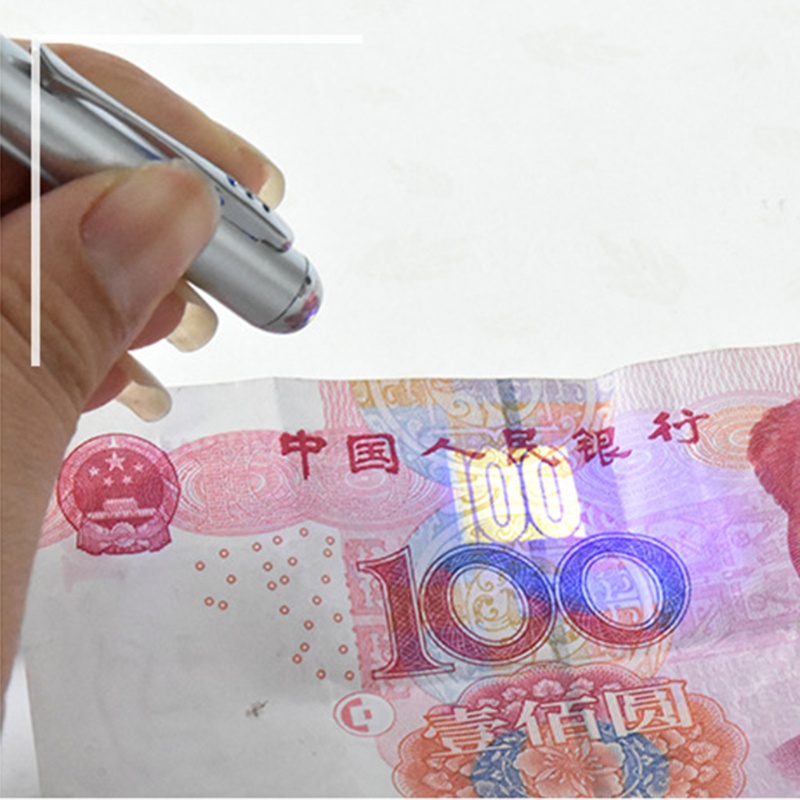 Kikin Money Checker Pen Marker Giả Bill Detector Bút cho w UV LED Light Dễ dàng kiểm tra Máy dò tiền mặt Counterfit