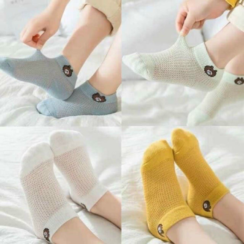 Sét 5 đôi tất lưới cho bé trai, bé gái 0-3 tuổi